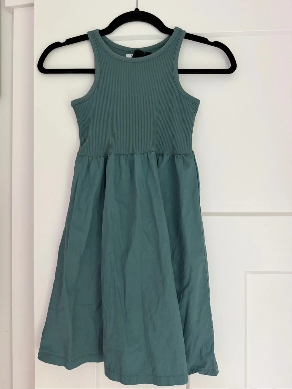 Like new Teal Ribbed Tank Dress for Kids